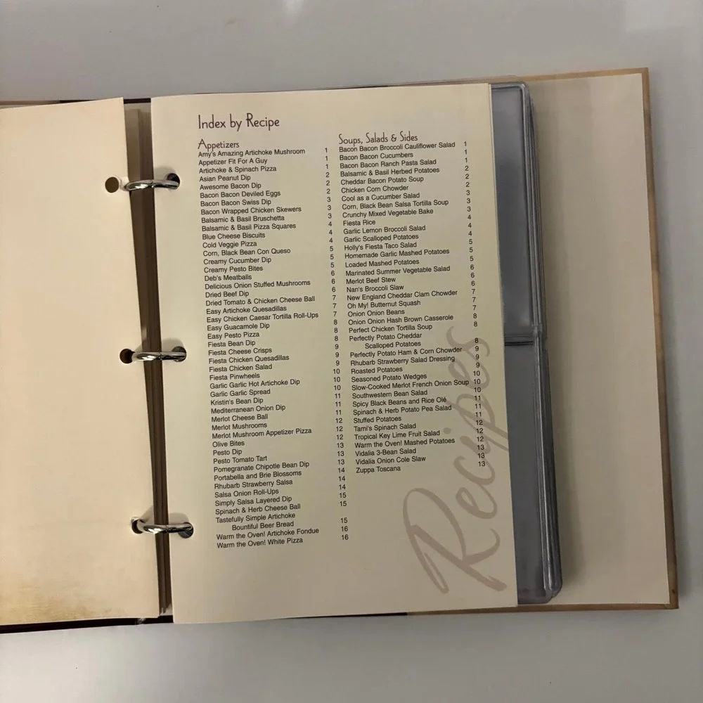 Tastefully Simple Simple Recipes 9th Edition 2009 3-Ring Recipe Binder Cookbook